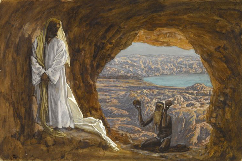 James tissot Jesu Versuchung in der Wüste