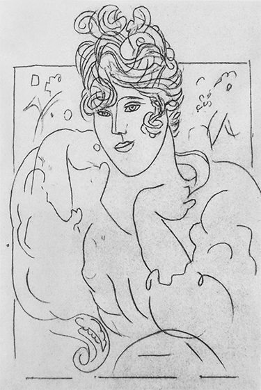 Picasso Frau Patri (Biaritz 1918)