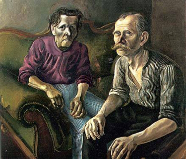 Otto Dix die Eltern des Künstlers 1921